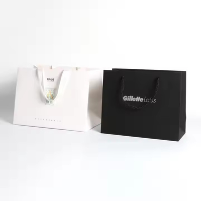 comprare Sacchetti di imballaggio in carta con logo personalizzabile con maniglia a nastro di seta online manufacture