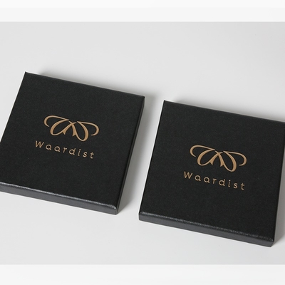 comprare Capo personalizzato e base scatola regalo in carta nera con logo stampato per gioielli d'argento online manufacture