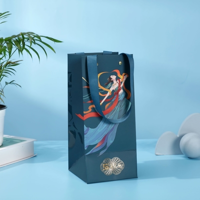 comprare Logo personalizzato Borsa da asporto in carta di lusso con maniglia per regali Abiti da tè Perfume online manufacture