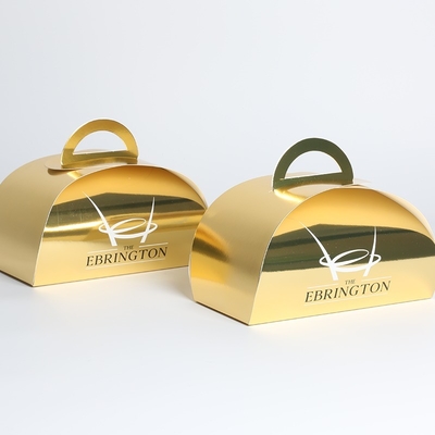 comprare Acqua resistente oro pane irregolare scatola di cibo stampa su misura scatole di carta Tuck Top per torte online manufacture