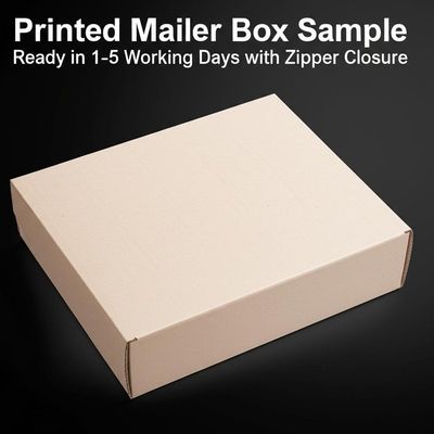 comprare Printed Mailer Box Sample Ready in 1-5 Working Days with Zipper Closure online manufacture