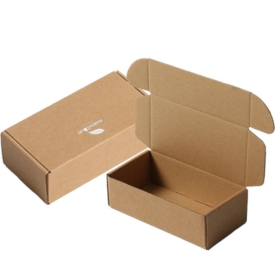 Scatola corrugata Kraft riciclabile con inchiostro bianco di seta e mailers corrugati ad alta resistenza