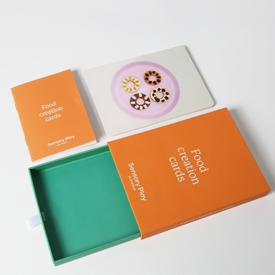 Scatola regalo per quaderni in stile cassetto laminazione lucida con penna stampata su misura