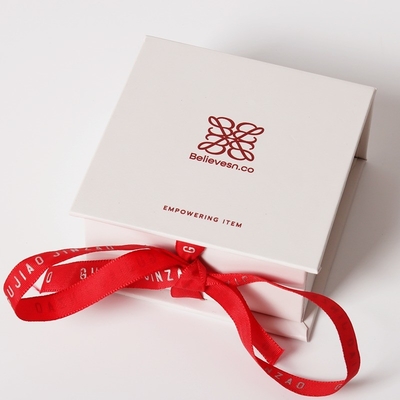 Cartone di carta magnetica stampata con nastro rosso in taglia personalizzata imballaggio regalo di Natale