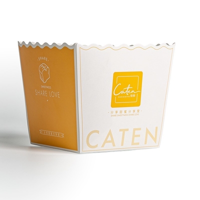 Manico incluso Ordine personalizzato Popular Ivory Board Fries French Box Packaging con forma irregolare e colore di stampa