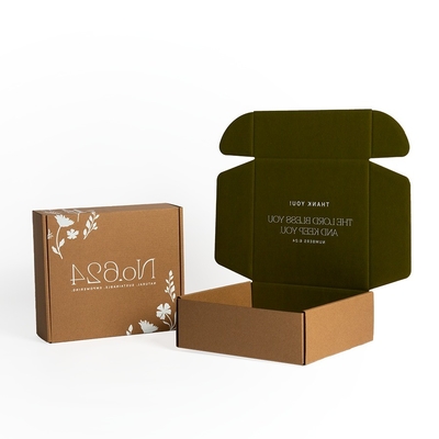 Dimensioni personalizzate Accepted Eco-Friendly Brown Craft Mailer Paper Boxes con doppia stampa