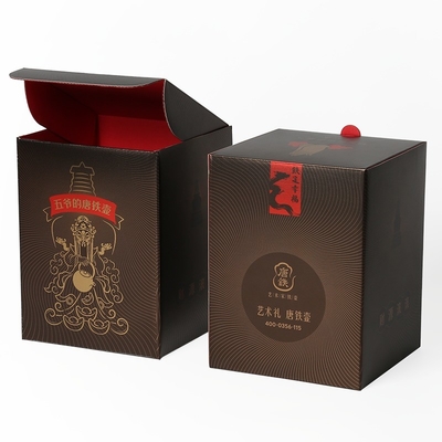 Black Tuck End Baby Box Gift Set Scatole di imballaggio in cartone d'avorio