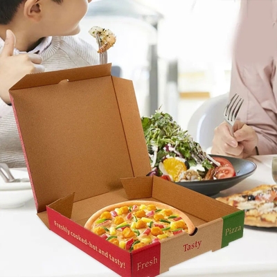 Cartone di carta per la pizza Cartone di carta Kraft per la pizza Imballaggio personalizzato stampato con logo