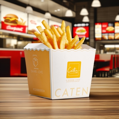 Scatole di carta ricoperta di cibo usa e getta con nastro per imballaggi per hamburger