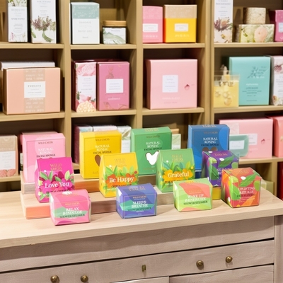 Scatola regalo di carta di lusso riciclabile per la stampa di carta speciale 4C per sapone