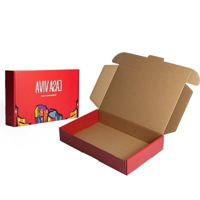 Piccole scatole di cartone Offset stampa personalizzata scatola regalo di cartone rosso per abbigliamento